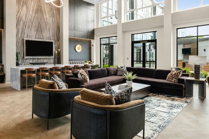 Resident lobby lounge at The Sylvan Apartments, Englewood Cliffs, New Jersey